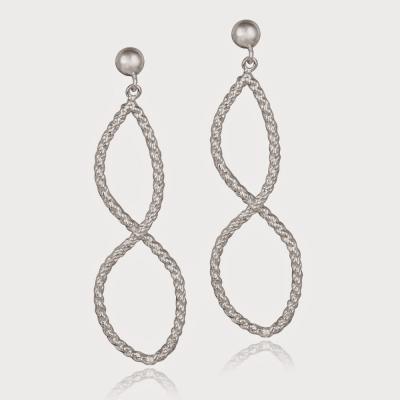 Sterling Silver Open Infinity Dangle Earrings