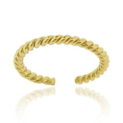 18K Gold over Sterling Silver Rope Design Toe Ring