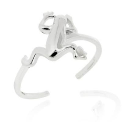 Sterling Silver Jumping Frog Toe Ring