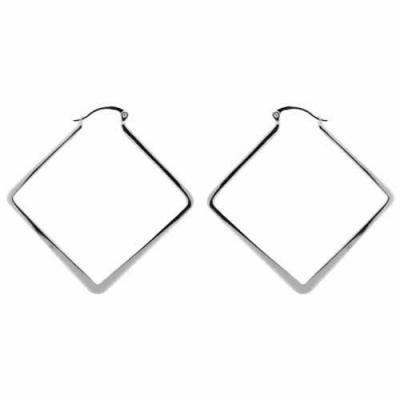 Sterling Silver Funky Geometric Hoop Earrings
