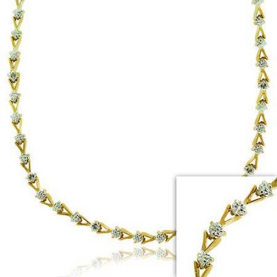 Royal Sterling Silver .925 Genuine Diamond Accent Tennis Necklace