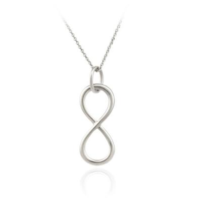 Sterling Silver Polished Infinity Pendant