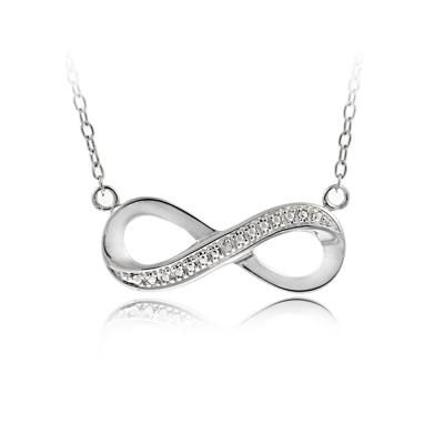 Sterling Silver Diamond Accent Infinity Necklace