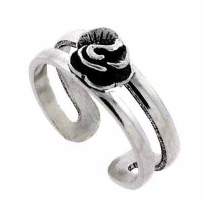 Sterling Silver Rose Toe Ring