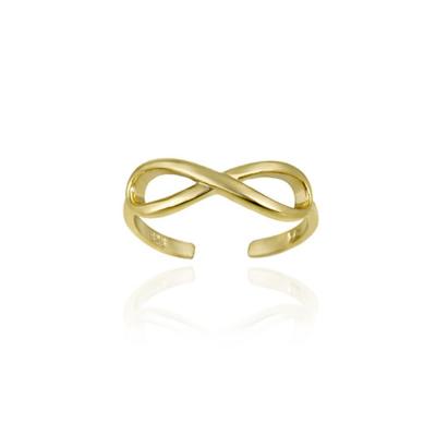 18K Gold over Sterling Silver Infinity Toe Ring