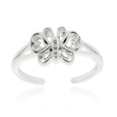 Sterling Silver Butterfly Toe Ring
