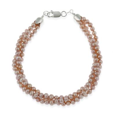 Sterling Silver Freshwater Cultured Lavender Pearl Bracelet