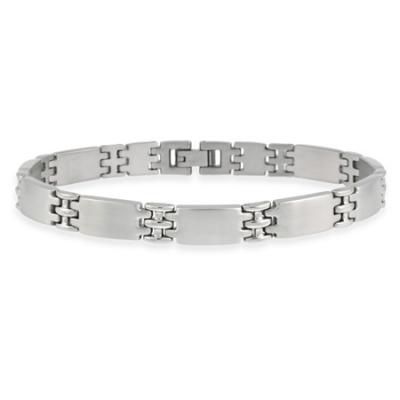 Stainless Steel Interlocking Mens Link Bracelet