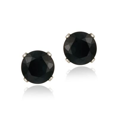 Sterling Silver 3.2ct Sapphire Stud Earrings, 7mm