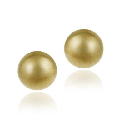 18K Gold over Sterling Silver 6mm Ball Stud Earrings