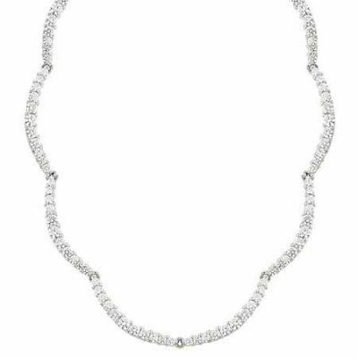 Sterling Silver 8.64 CTW Total Carat Weight Estate Necklace