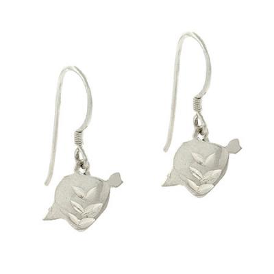 Sterling Silver Cupid Heart Dangle Earrings