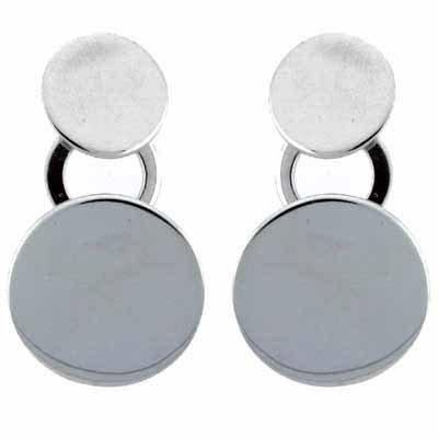 Sterling SIlver Circle Disc Earrings