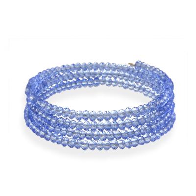 Lavender Glass Bead Coil Bracelet