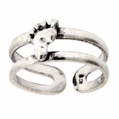 Sterling Silver Adjustable Foot Toe Ring