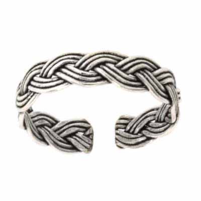 Sterling Silver Braided Toe Ring