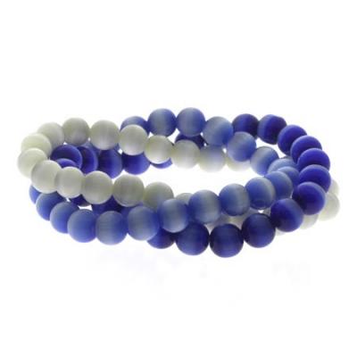 Three Strand Cats Eye Bead Strech Bracaelet