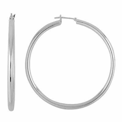 Sterling Silver 48mm Hoop Earrings