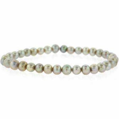Freshwater Cultured 7mm Gray Pearl Stretch Bracelet