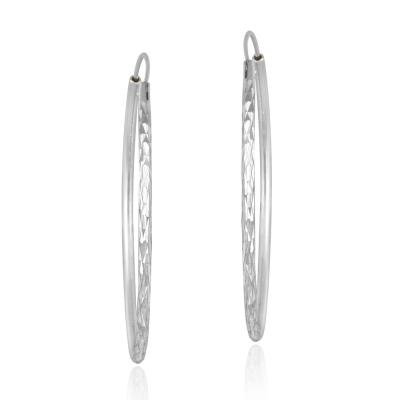 Sterling Silver 40mm Hoop Earrings
