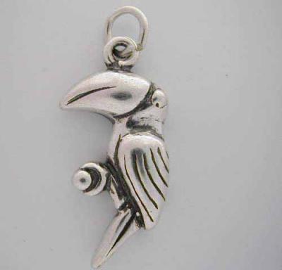 WOW Silver PARROT Bird * CHARM *for bracelet