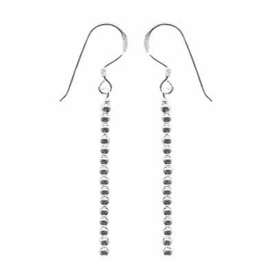 Sterling Silver Beads Dangle Earrings