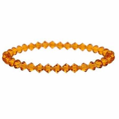 Golden Brown Swarovski Elements Stretch Bracelet