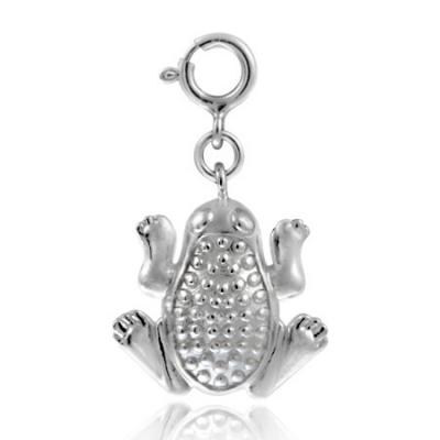 Sterling Silver Polished Frog Novelty Charm