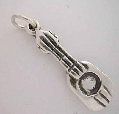 Sterling Silver Music GUITAR CHARM Cute