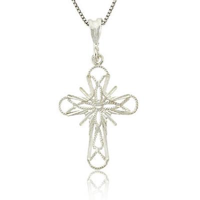 Sterling Silver Filigree Cross Pendant