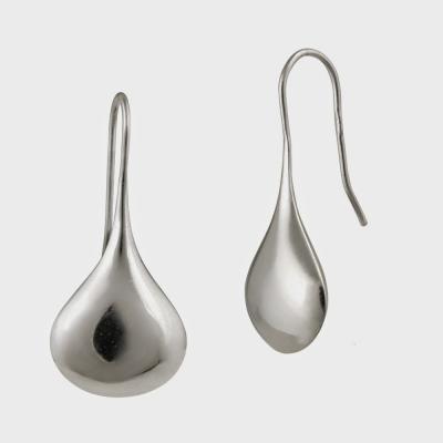 Sterling Silver Pear Shape Drop Earrings