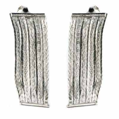 Sterling Silver 5 Row Dangle Chandelier Earrings