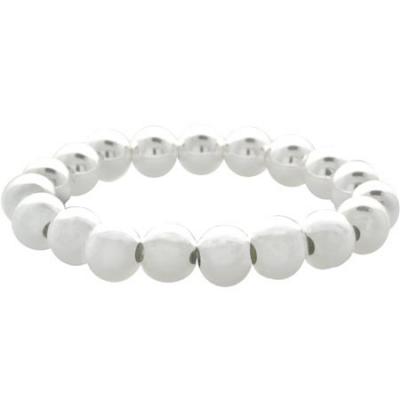 Sterling Silver Bead 10mm Stretch Bracelet