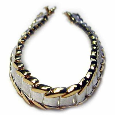 Sterling Silver Two-Tone Link Bracelet
