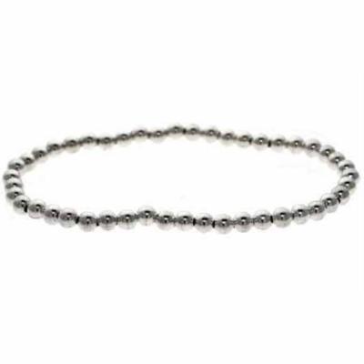 Sterling Silver Beaded Stretch Bracelet
