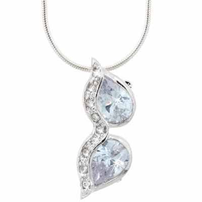 Sterling Silver Lavender and Simulated Diamond CZ Sunglasses Pendant