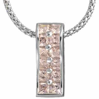 Dazzling Sterling Silver Trendy Champagne Pendant