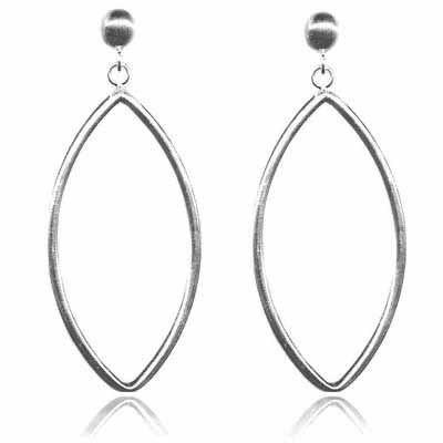 Sterling Silver Open Marquise Dangle earrings