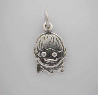 Silver Child Smile Boy FACE CHARM Bracelet