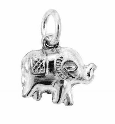 Sterling Silver Asian Elephant Charm
