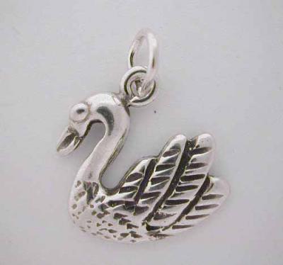 Sterling Silver * SWAN CHARM* Duck Pretty