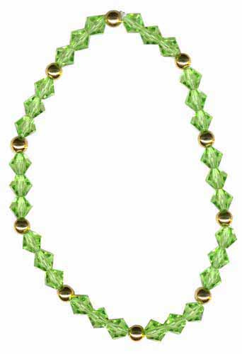 Green Swarovski Elements & 18K Gold over Sterling Silver Stretch Bracelet