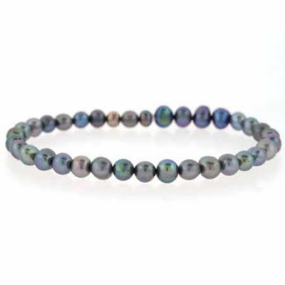 Freshwater Cultured Peacock Pearl Stretch Bracelet