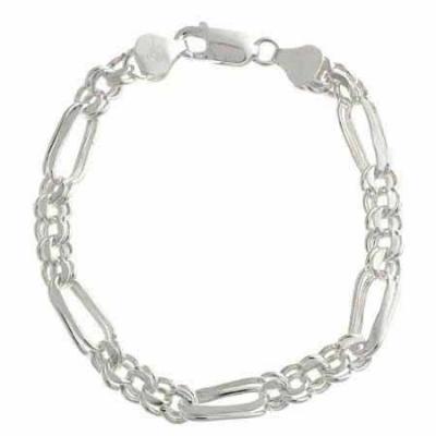 Sterling Silver Figaro Link Bracelet