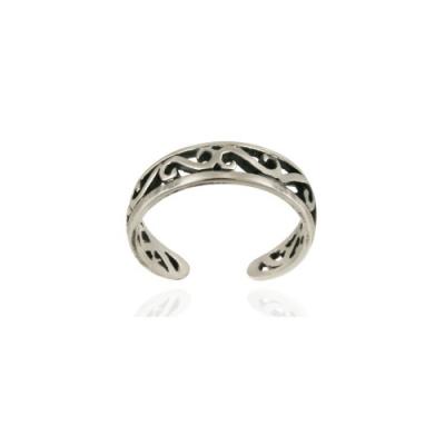 Sterling Silver Swirl Fiigree Design Toe Ring