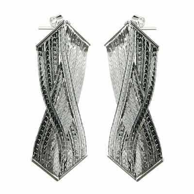 Sterling Silver Braided Drop Earrings