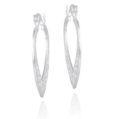 Sterling Silver Filigree Heart Earrings