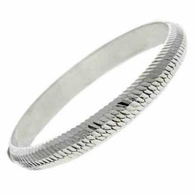 Sterling Silver Engraved Bangle