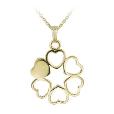14K Gold Filled Circle of Hearts Necklace