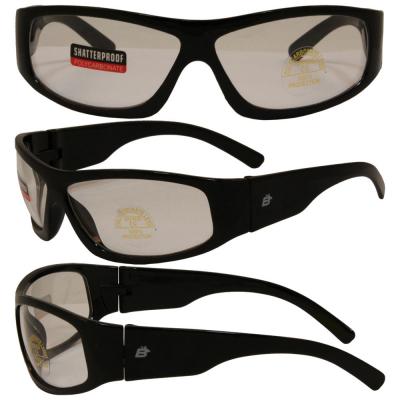 Birdz Blackbird Aggro-Look Riding Glasses with Clear Lenses